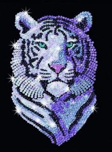    Sequin Art BLUE Snow Tiger SA1217