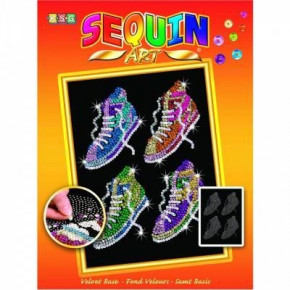    Sequin Art ORANGE Street Feet SA1514