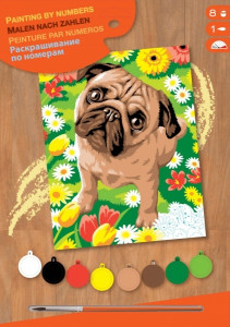    Sequin Art PAINTING BY NUMBERS JUNIOR Pug SA1521