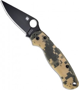  Spyderco Para-Military 2, S30V, Camo, Black Blade (C81GPCMOBK)