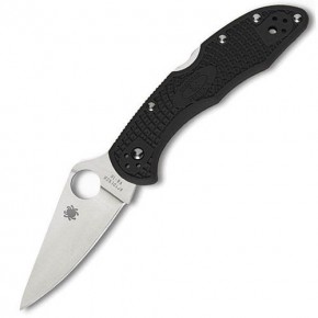  Spyderco Delica Black FRN, Flat Graund C11FPBK