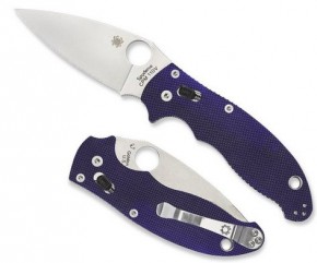  Spyderco Manix 2 PLN Dark Blue G-10/S110V 4