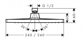   Hansgrohe Crometta E 240 1jet ( 26726000)  3