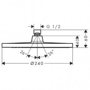   Hansgrohe Crometta S 240 1jet (26723000)  3