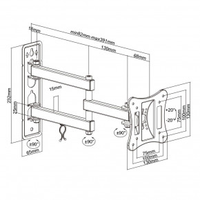  Brateck LDA23-113 VESA100100 4