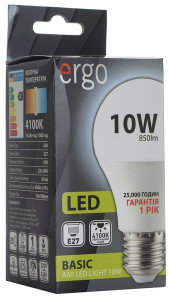 LED  Ergo Basic A60 E27 10W   4