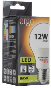 LED  Ergo Basic A60 E27 12W   3000K 4