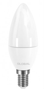 LED  Global C37 CL-F 5W   220V E14 AP (1-GBL-133-02)