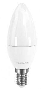 LED  Global C37 CL-F 5W   220V E14 AP (1-GBL-134-02)