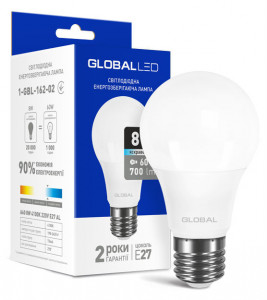 LED  Global A60 8W   220V E27 AL (1-GBL-162-02) 3