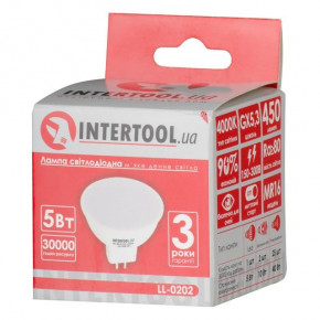   Intertool LED MR16 GU5.3 5 150-300 4000K 30000 (LL-0202) 6