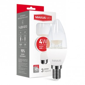 LED  Maxus C37 CL-C 4W 220V E14 (1-LED-5313)