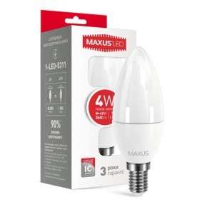 LED  Maxus C37 CL-F 4W 220V E14 (1-LED-5311)