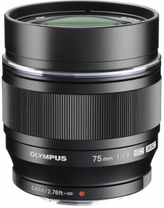  Olympus ET-M7518 75mm 1:1.8 Black