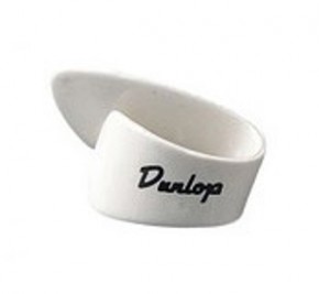   Dunlop 9002R White Plastic Thumbpick Medium (12 )