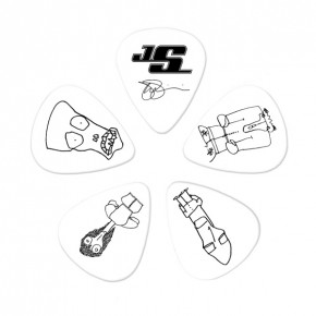   Planet Waves PW1CWH4-10JS Joe Satriani Picks White Medium (10 ) 3