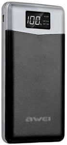   AWEI P30K LCD 2USB 10000mAh Power Bank Black