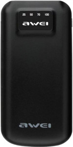   AWEI P50K 10000mAh Power Bank Black