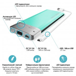    Global G.Power Bank 6000mAh Aqua 4