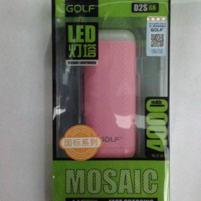 Power Bank Golf GF-D2S LED pink 4000mah 3