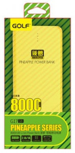   Power Bank Golf G17 8000 mA/h Yellow 3