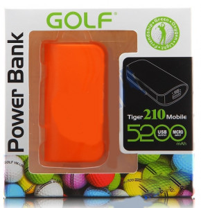   Power Bank Golf GF-210 5200 mA/h Orange 4