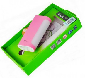   Power Bank Golf GF-D12 5000 mA/h Pink 4