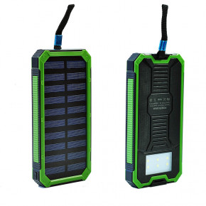   Solar Led 2USB 15000 mAh Black-Green