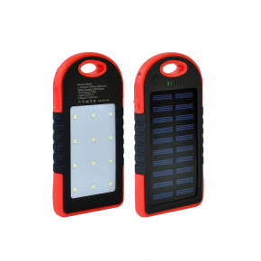   Solar Led 2USB 6000 mAh Black-Red