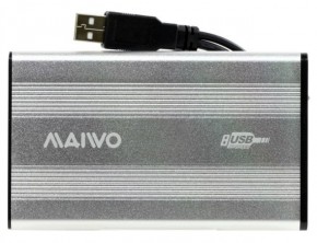   Maiwo USB 2.0 SATA 2.5 (K2501A-U2S) Silver