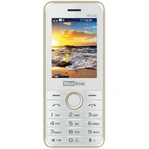   Maxcom MM136 Dual Sim White-Gold (5908235973500)