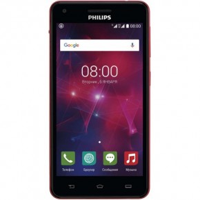 C Philips Xenium V377 Dual Sim Black-Red