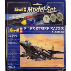   Revell 4-   F-15E Strike Eagle & Bombs 1:144 12+ (63972)