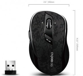   Rapoo Wireless Optical Mouse black (7100) 5