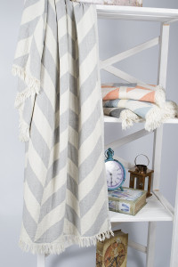 - Barine Fishbone Throw Grey 130*180