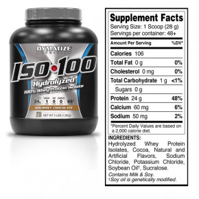  Dymatize ISO 100 1360 g Gourmet Chocolate