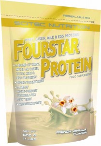  Scitec Nutrition Fourstar Protein 500g milk raspberry vanilla