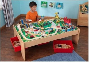   KidKraft Waterfall Mountain Train Set and Table (17850) 3
