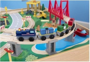   KidKraft Waterfall Mountain Train Set and Table (17850) 4