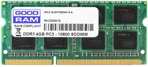 ' Goodram SO-DIMM DDR3 4GB 1333MHz (GR1333S364L9S/4G)