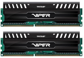   Patriot DDR3 8GB (2x4GB) 1600 MHz Viper3 Series Black Mamba (PV38G160C0K)