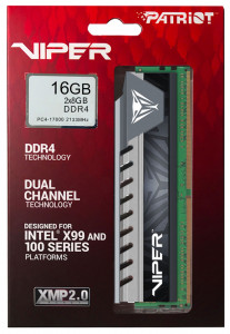   DDR4 16GB (2x8GB) 2133 MHz Viper Elite Patriot (PVE416G213C4KGY) 4