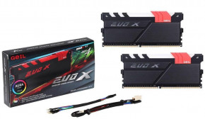   GeIL DDR4-3000 8GB (2x4GB) PC4-24000 EVO X Black, CL15-17-17-35, 1.35V (GEX48GB3000C15ADC) 3