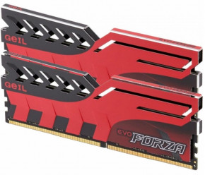   GeIL DDR4 8GB (2x4GB) 2400 MHz FORZA Red (GFR48GB2400C16DC) 3