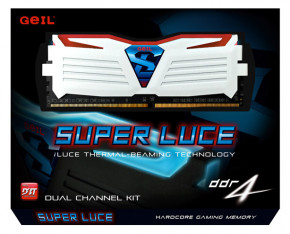   GeIL DDR4 16GB (2x8GB) 2400 MHz Super Luce White (GLWR416GB2400C16DC) 3