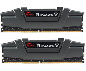   G.Skill DDR4-3200 16GB (2x8GB) PC4-25600 Ripjaws V Gunmetal Grey, CL16, 1.35V (F4-3200C16D-16GVGB)