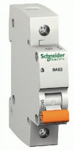   1- Schneider Electric BA63 1P 6A C 11201