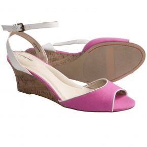  Lands End Hadley Mid Wedge Canvas (38UA 7.5US 24.5) Pink 4