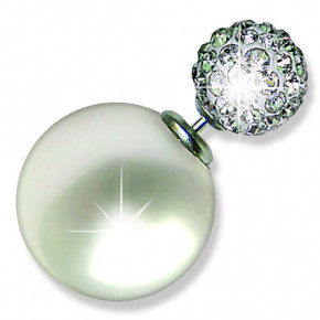  Biojoux Double Ball White Pearl/Crystal (BJU800)