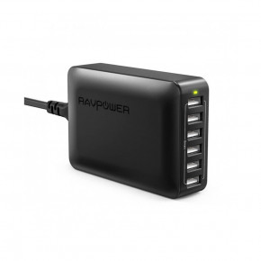    RAVPower 6-Port Charging Station Black (RP-PC029BK)